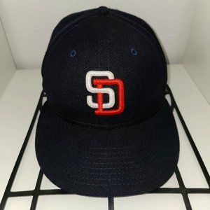 San Diego Padres Light Navy Orangeade Cooperstown AC New Era 59Fifty Fitted